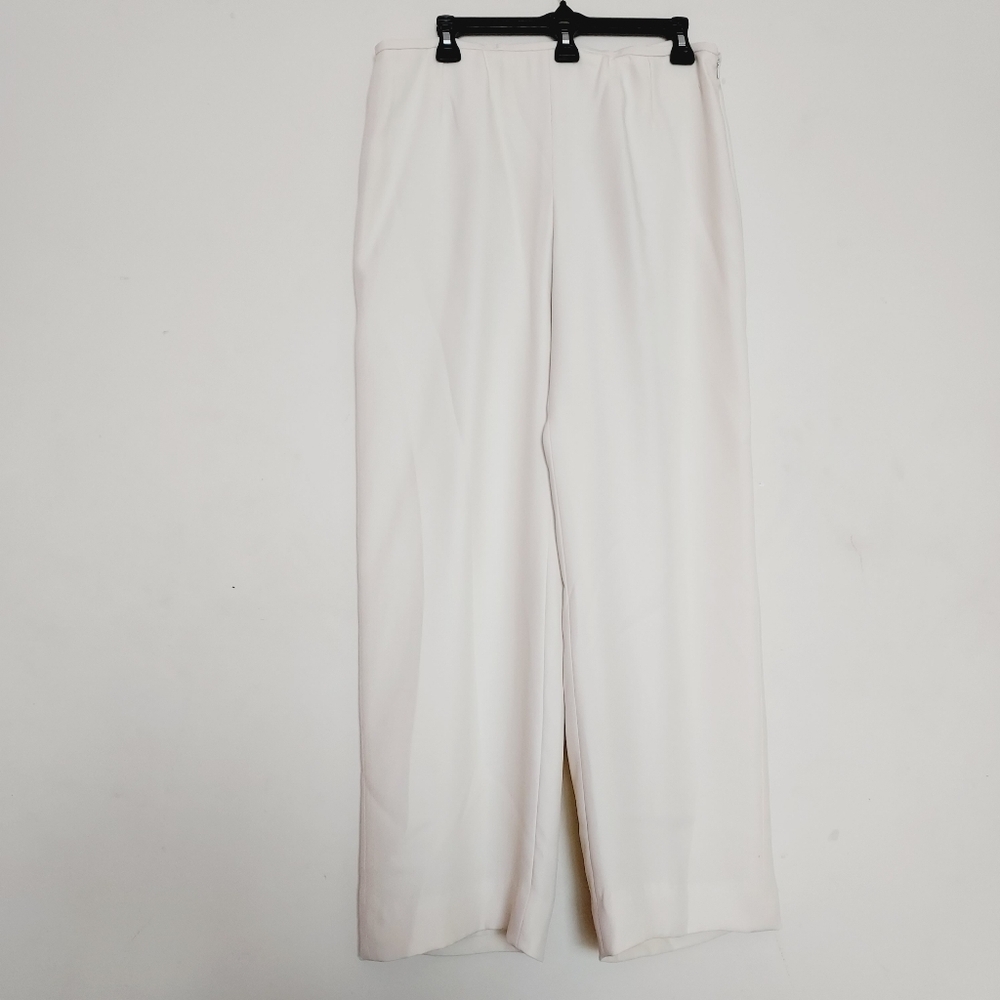 Armani Collezioni Mid-Waist Cream Full-Length Trousers Sz-12